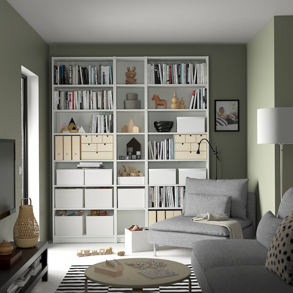 IKEA BILLY bookcase, white, 78 3/4x11x93 1/4 in, Ikea Ireland | 1486QDOEB