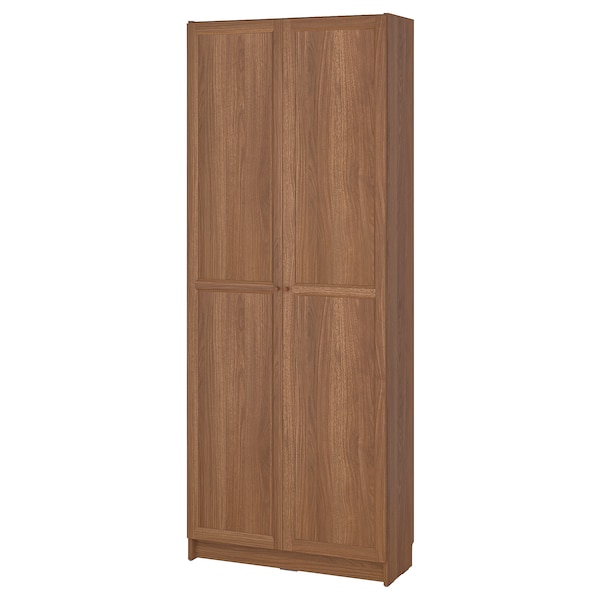 IKEA BILLY bookcase with doors, 31 1/2x11 3/4x79 1/2 in Brown Walnut Effect, Ikea Ireland | 2167VFQMJ