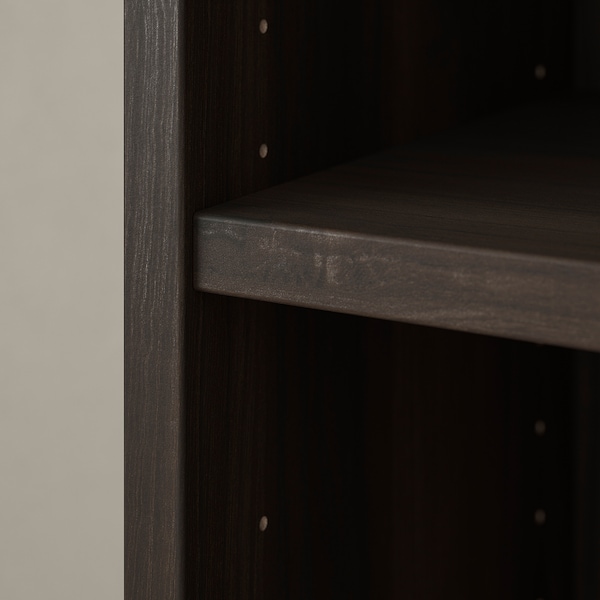 IKEA BILLY bookcase with height extension unit, 15 3/4x11x93 1/4 in Dark Brown Oak Effect, Ikea Ireland | 2801QETLF