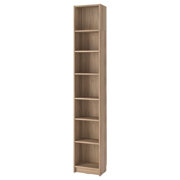 IKEA BILLY bookcase with height extension unit, 15 3/4x11x93 1/4 in Oak Effect, Ikea Ireland | 6987KTMGA