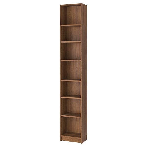 IKEA BILLY bookcase with height extension unit, 15 3/4x11x93 1/4 in Brown Walnut Effect, Ikea Ireland | 1359EGYVP