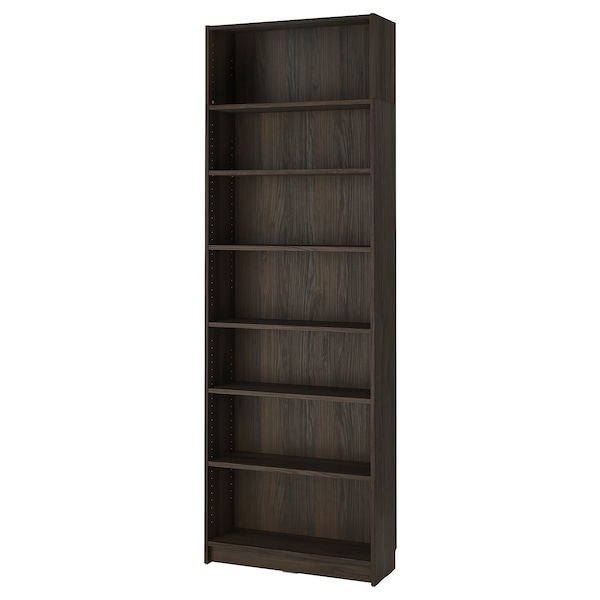 IKEA BILLY bookcase with height extension unit, 31 1/2x11x93 1/4 in Dark Brown Oak Effect, Ikea Ireland | 9176UBOZK