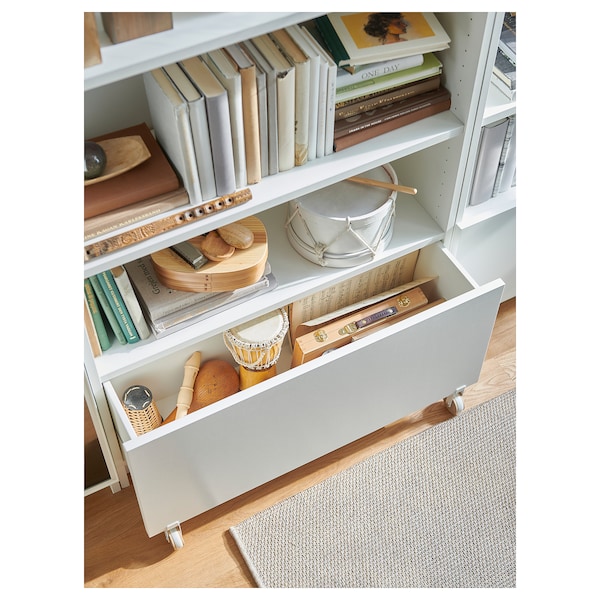 IKEA BILLY drawer, white/with castors, 31 1/2x11x16 7/8 in, Ikea Ireland | 6187YIBJU