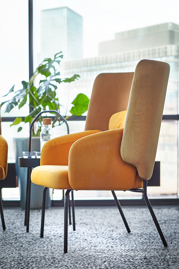 IKEA BINGSTA Armchair, Vissle dark yellow/Kabusa dark yellow, Width: 27 1/2 in Height: 39 3/4 in. Order here!, Ikea Ireland | 0528VJTIE