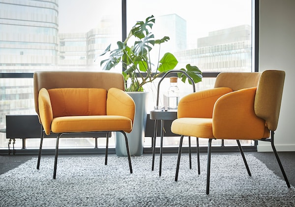IKEA BINGSTA armchair, Vissle dark yellow/Kabusa dark yellow, Ikea Ireland | 4315WCIQJ