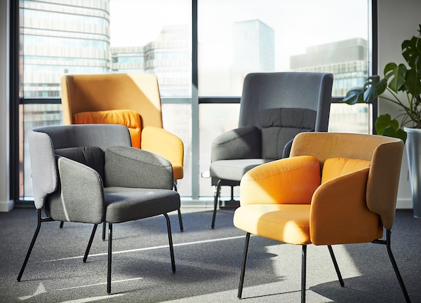 IKEA BINGSTA armchair, Vissle dark yellow/Kabusa dark yellow, Ikea Ireland | 4315WCIQJ