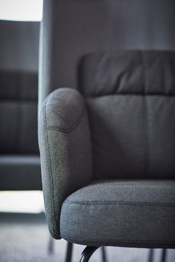 IKEA BINGSTA high back armchair, Vissle dark gray/Kabusa dark gray, Ikea Ireland | 7316EWHPS