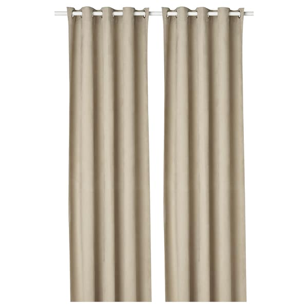 IKEA BIRTNA black-out curtains, 1 pair, beige, 57x98 in, Ikea Ireland | 4103EKSIM