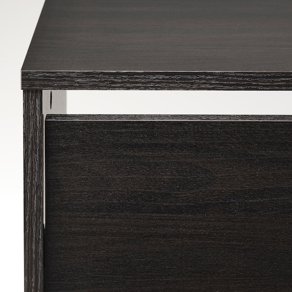 IKEA BISSA shoe cabinet with 3 compartments, 19 1/4x11x53 1/8 in Black / Brown, Ikea Ireland | 9250ZIQWT