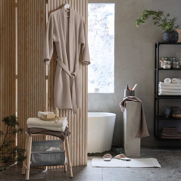 IKEA BJÄLVEN bathrobe, beige, L/XL, Ikea Ireland | 9504FWYIT