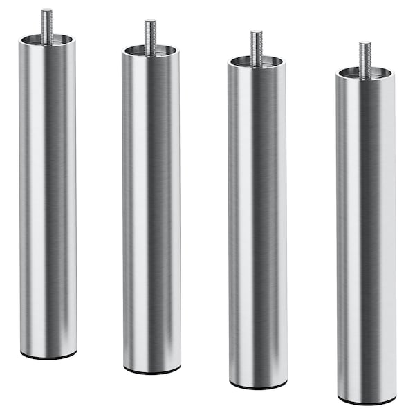 IKEA BJORLI Leg, stainless steel, 7 7/8 in, 4 pack Stainless Steel, Ikea Ireland | 4312BFDIZ