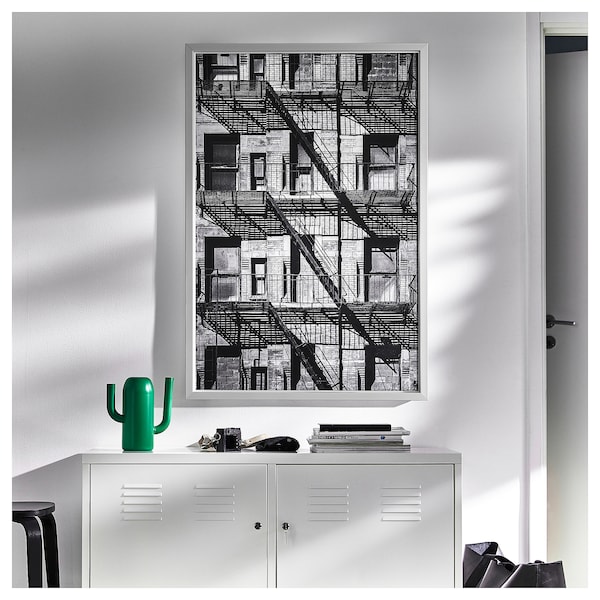 IKEA BJÖRKSTA picture and frame, 30 ¾x46 ½ in Balconies / Aluminum Color, Ikea Ireland | 1560JVGFR