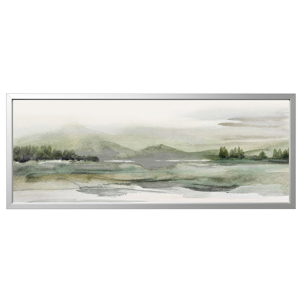 IKEA BJÖRKSTA picture and frame, 55x22 in Green Nature / Aluminum Color, Ikea Ireland | 2401MEWYZ