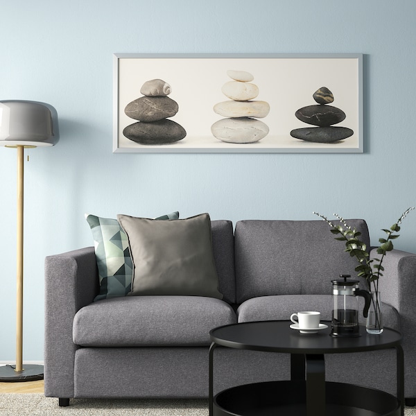 IKEA BJÖRKSTA picture and frame, 55x22 in Stones / Aluminum Color, Ikea Ireland | 9371TGHKE