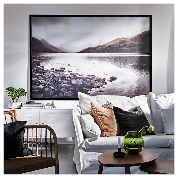 IKEA BJÖRKSTA picture and frame, 78 ¾x55 in Rocky Shoreline / Black, Ikea Ireland | 8259UNPZQ