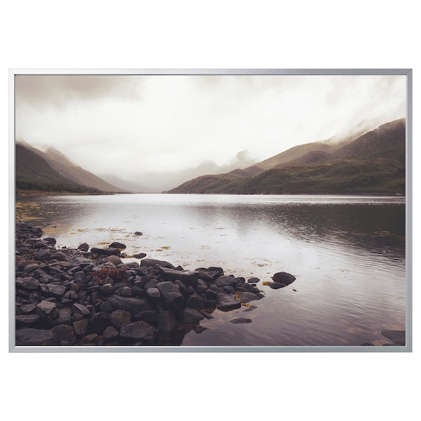 IKEA BJÖRKSTA picture and frame, 78 ¾x55 in Rocky Shoreline / Aluminum Color, Ikea Ireland | 0146LSAFK