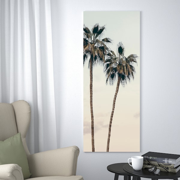 IKEA BJÖRKSTA picture and frame, sunset nostalgia 22x55 in Aluminum Color, Ikea Ireland | 3689EXPIH