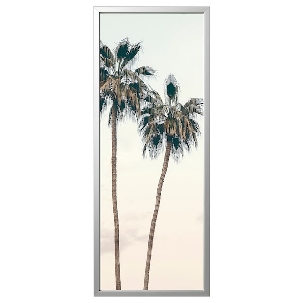 IKEA BJÖRKSTA picture and frame, sunset nostalgia 22x55 in Aluminum Color, Ikea Ireland | 3689EXPIH