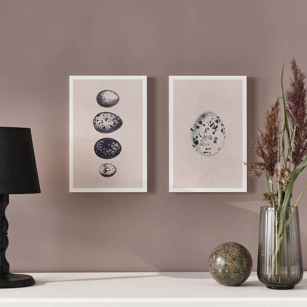 IKEA BJÖRNAMO art print on hollow wood, eggs, 7 ¾x11 ¾ in, 2 pack, Ikea Ireland | 0649OZFUK