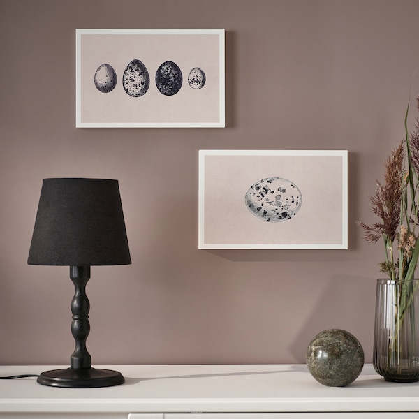 IKEA BJÖRNAMO art print on hollow wood, eggs, 7 ¾x11 ¾ in, 2 pack, Ikea Ireland | 0649OZFUK