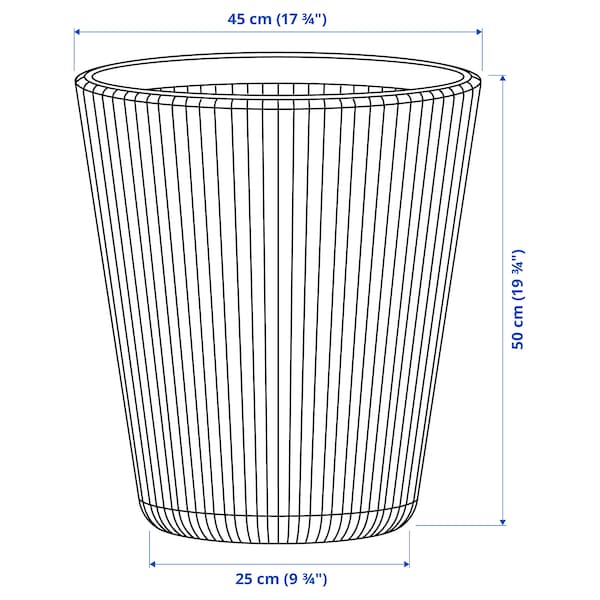 IKEA BJÖRNBAMBU plant pot, indoor/outdoor dark gray, 16 ¼ in, Ikea Ireland | 1479RKOVZ