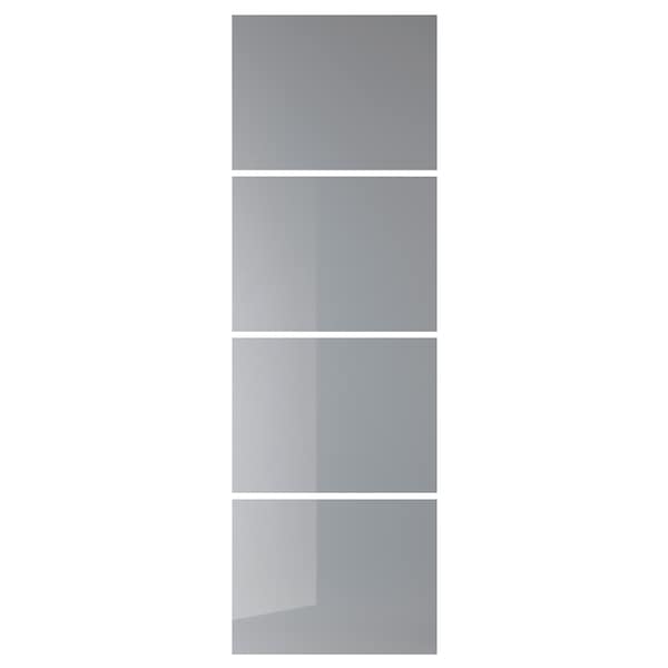 IKEA BJÖRNÖYA 4 panels for sliding door frame, gray tinted effect, 29 1/2x92 7/8 in, Ikea Ireland | 1924BYQPS