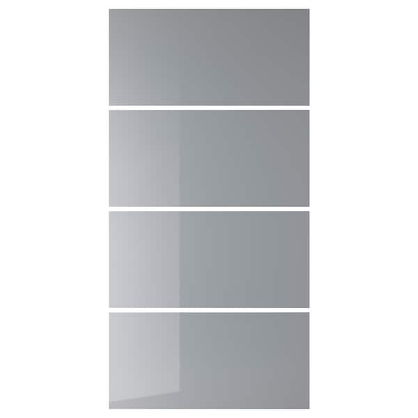 IKEA BJÖRNÖYA 4 panels for sliding door frame, gray tinted effect, 39 3/8x79 1/8 in, Ikea Ireland | 3408RJLMF