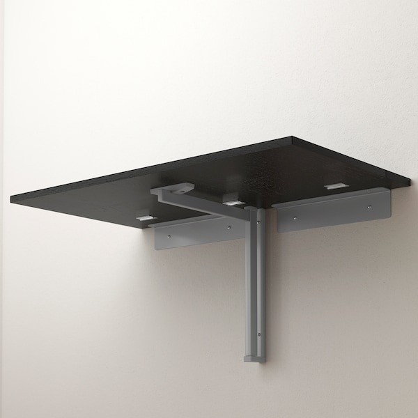 IKEA BJURSTA wall-mounted drop-leaf table, brown-black, 35 3/8x19 5/8 in, Ikea Ireland | 1596IRUNC