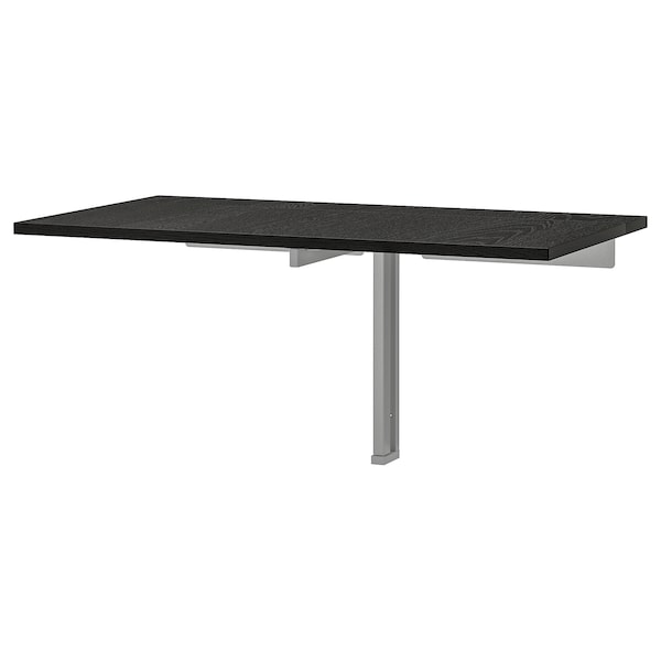 IKEA BJURSTA wall-mounted drop-leaf table, brown-black, 35 3/8x19 5/8 in, Ikea Ireland | 1596IRUNC