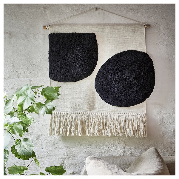 IKEA BLANDSKOG hanging tapestry, beige/black, 27 1/2x27 1/2 in, Ikea Ireland | 1498TIODV