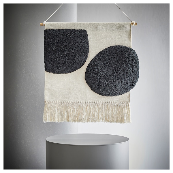 IKEA BLANDSKOG hanging tapestry, beige/black, 27 1/2x27 1/2 in, Ikea Ireland | 1498TIODV