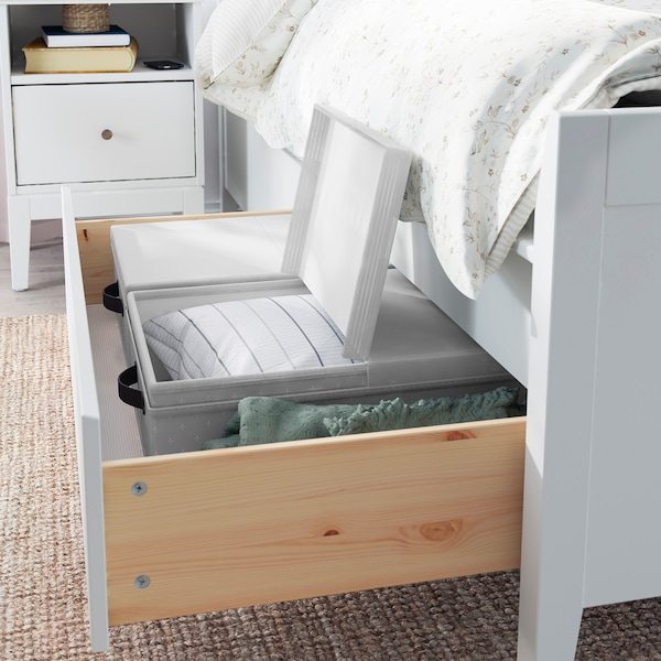 IKEA BLÄDDRARE box with lid, gray/patterned, 13 ¾x19 ¾x6 in, Ikea Ireland | 0179BUXRS