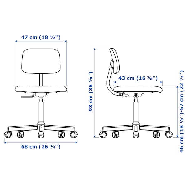 IKEA BLECKBERGET swivel chair Idekulla Dark Gray, Ikea Ireland | 2607VJXPD