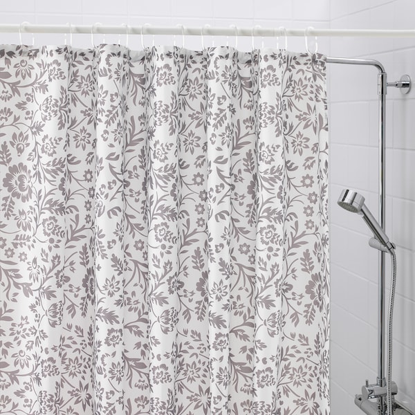 IKEA BLEKVIVA shower curtain, 71x71 in White / Gray, Ikea Ireland | 3057DFCGV