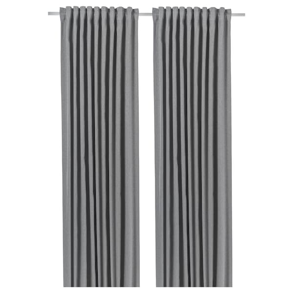 IKEA BLÅHUVA Room darkening curtains, 1 pair, light gray, 57x98 in, Ikea Ireland | 8974YLZGO