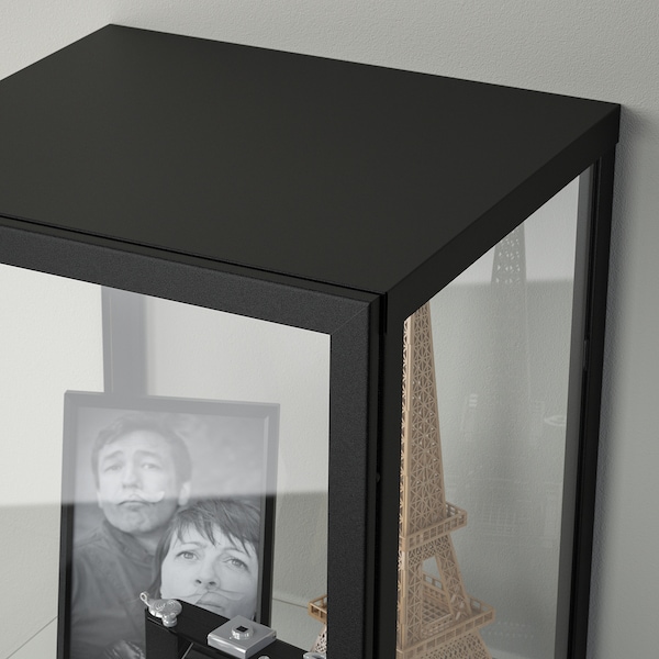 IKEA BLÅLIDEN glass-door cabinet, 13 3/4x12 5/8x59 1/2 in Black, Ikea Ireland | 7605ELYTZ