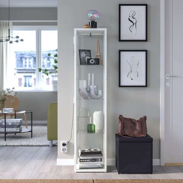 IKEA BLÅLIDEN glass-door cabinet, 13 3/4x12 5/8x59 1/2 in White, Ikea Ireland | 0247BLIGX