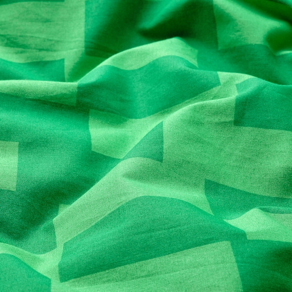IKEA BLÅSKATA duvet cover and pillowcase(s), Twin Green / Patterned, Ikea Ireland | 0937POBVG