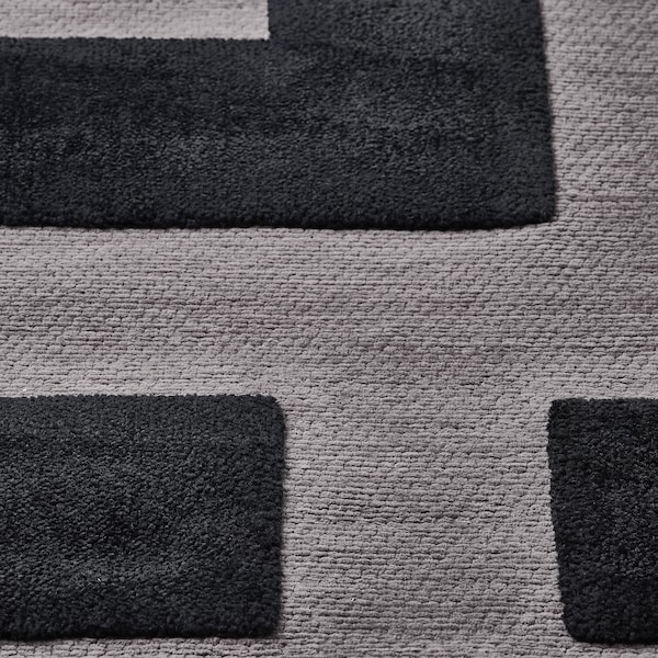 IKEA BLÅSKATA rug, black/gray, 41x63 in, Ikea Ireland | 3981OXYFC