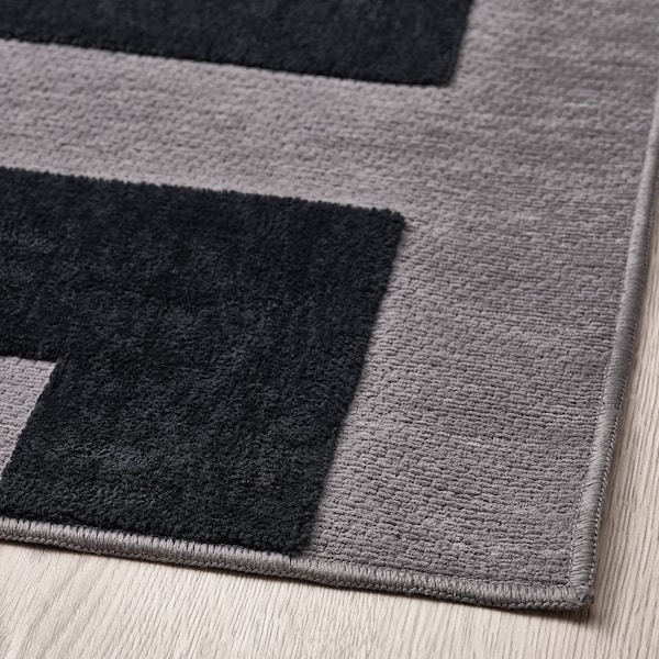 IKEA BLÅSKATA rug, black/gray, 41x63 in, Ikea Ireland | 3981OXYFC