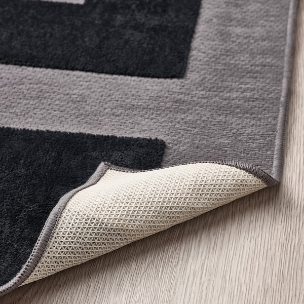 IKEA BLÅSKATA rug, black/gray, 41x63 in, Ikea Ireland | 3981OXYFC