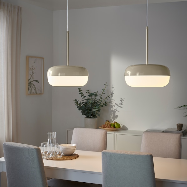 IKEA BLÅSVERK pendant lamp, beige, 15 in, Ikea Ireland | 4579TLHPW