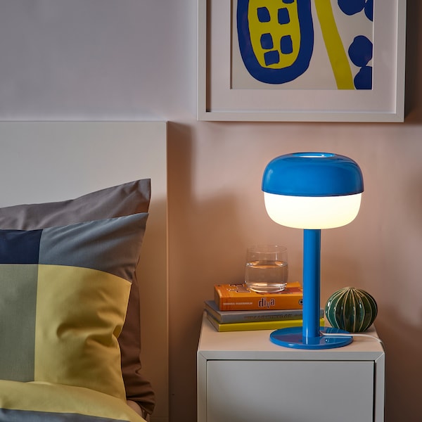 IKEA BLÅSVERK table lamp, 14 in Blue, Ikea Ireland | 0478IJNLU