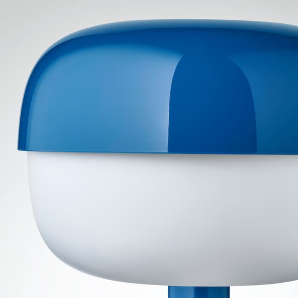 IKEA BLÅSVERK table lamp with LED bulb, 14 in Blue, Ikea Ireland | 6720EUBWC