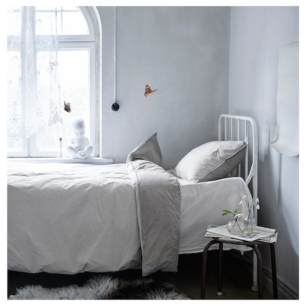 IKEA BLÅVINDA duvet cover and pillowcase(s), Full/Queen (Double/Queen) Gray, Ikea Ireland | 4102JWTDG