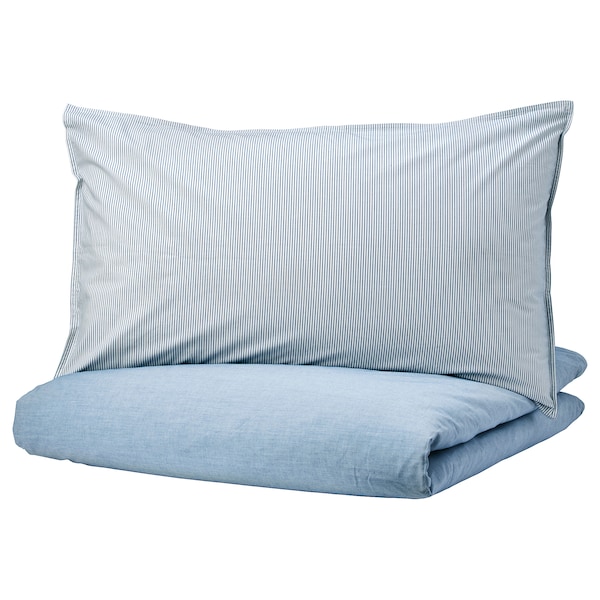 IKEA BLÅVINDA duvet cover and pillowcase(s), King Light Blue, Ikea Ireland | 5078SXTJU