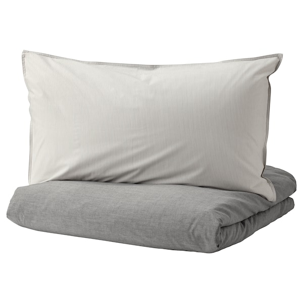 IKEA BLÅVINDA duvet cover and pillowcase(s), Twin Gray, Ikea Ireland | 1709GVKLR