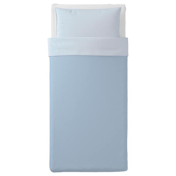 IKEA BLÅVINDA duvet cover and pillowcase(s), Twin Light Blue, Ikea Ireland | 2841DFECA
