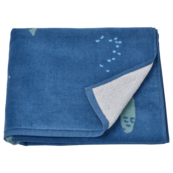 IKEA BLÅVINGAD bath towel, 28x55 in Turtle Pattern / Dark Blue, Ikea Ireland | 3471HMDQW