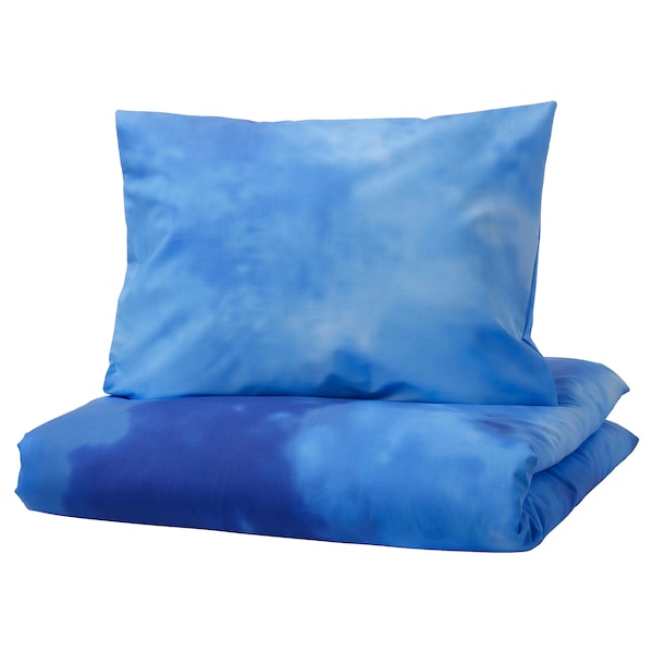 IKEA BLÅVINGAD duvet cover and pillowcase(s), Twin Ocean Pattern / Blue, Ikea Ireland | 4906ZCFMX